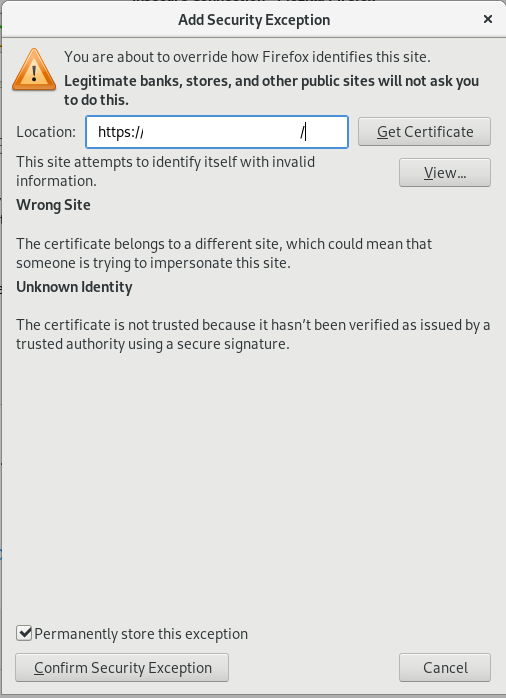 Certificate problem